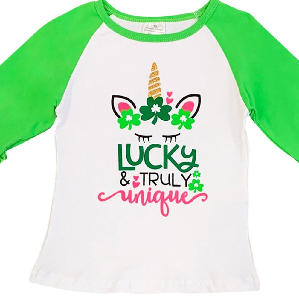 Little Girls Tshirt Saint Patrick’s Day School Holiday Party Top T-Shirt Tee 2-8